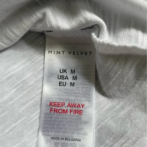 Mint Velvet Layered Tank Top M Charcoal White Double Layer Sleeveless Blouse - Picture 5 of 7